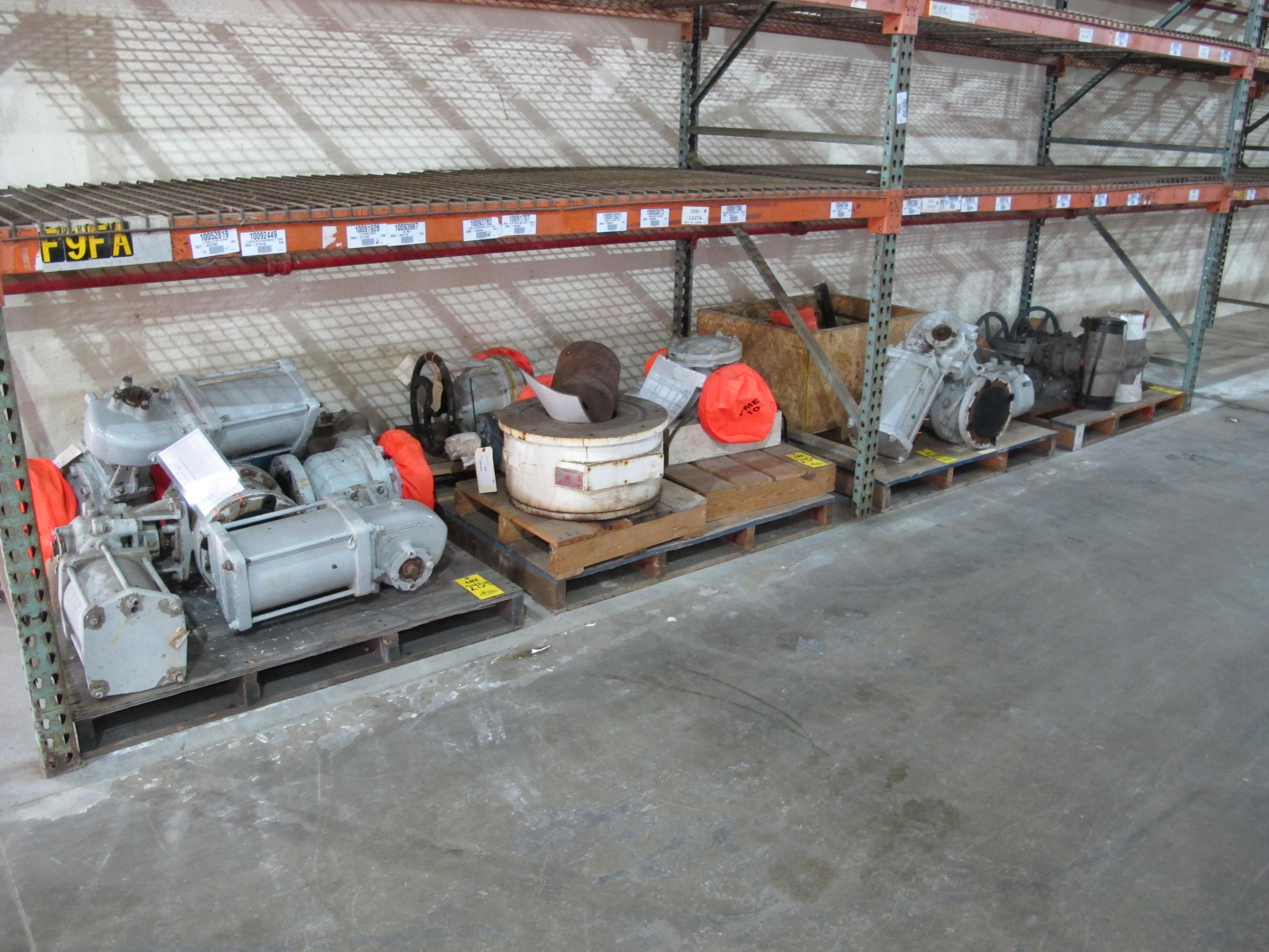 LOT (4) PALLETS W/ (13) ASSORTED VALVES (W-51) LOADING & HANDLING FEE $60-